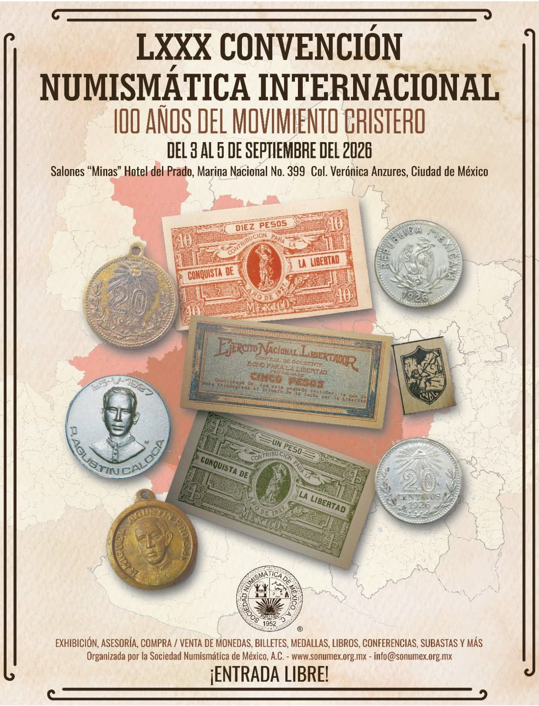 LXXX CONVENCIÓN NUMISMÁTICA INTERNACIONAL, CIUDAD DE MÉXICO
