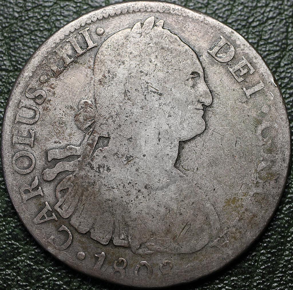 Nueva España 8 Reales 1808 Mo - Carlos IV - Plata - Ensayadores T.H