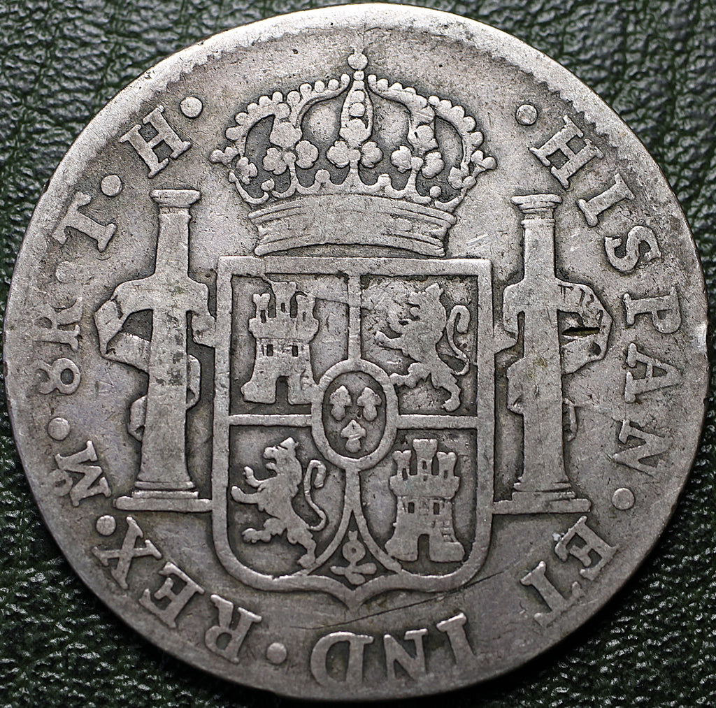 Nueva España 8 Reales 1808 Mo - Carlos IV - Plata - Ensayadores T.H