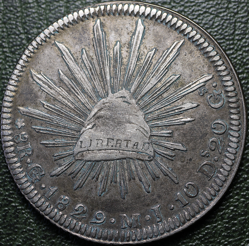 México 8 Reales 1829 Go MJ - Resplandor (Ex-Bob "Swamperbob" Gurney)