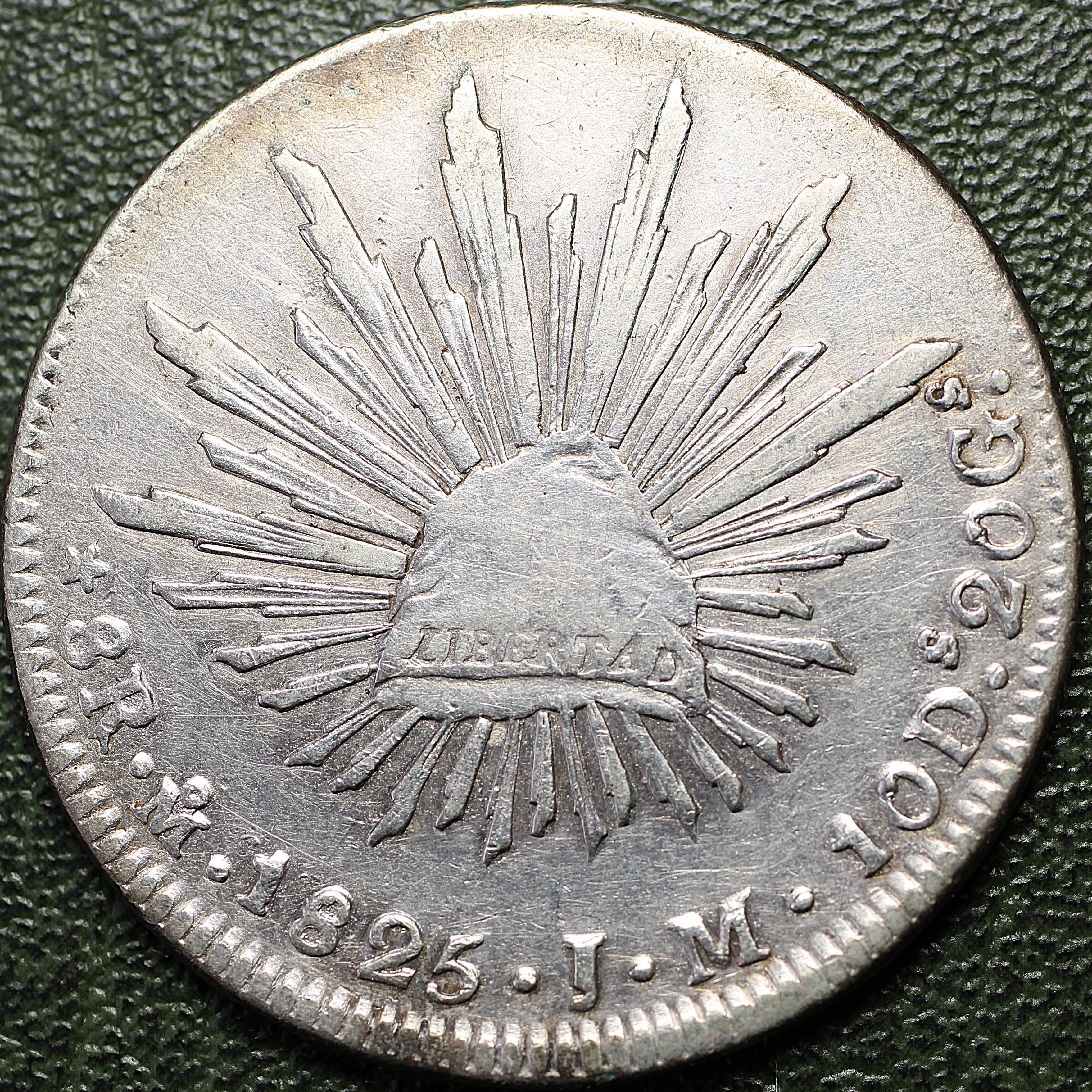 México 8 Reales 1825 Mo JM - (Ex-Bob "Swamperbob" Gurney)