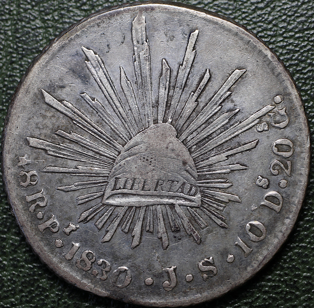 México 8 Reales 1830 Pi JS - (Ex-Bob "Swamperbob" Gurney)