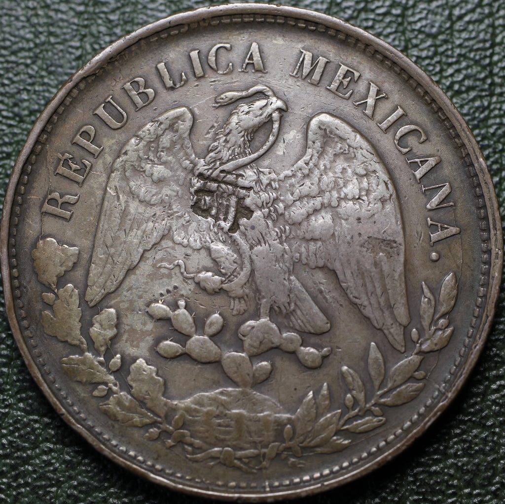 México 1 Peso 1898 Mo AM - Con Resellos Chinos