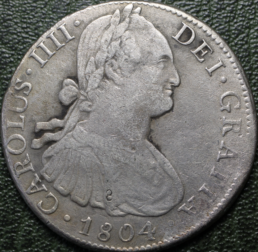 México 8 Reales 1804 Mo TH - Con Resellos Chinos