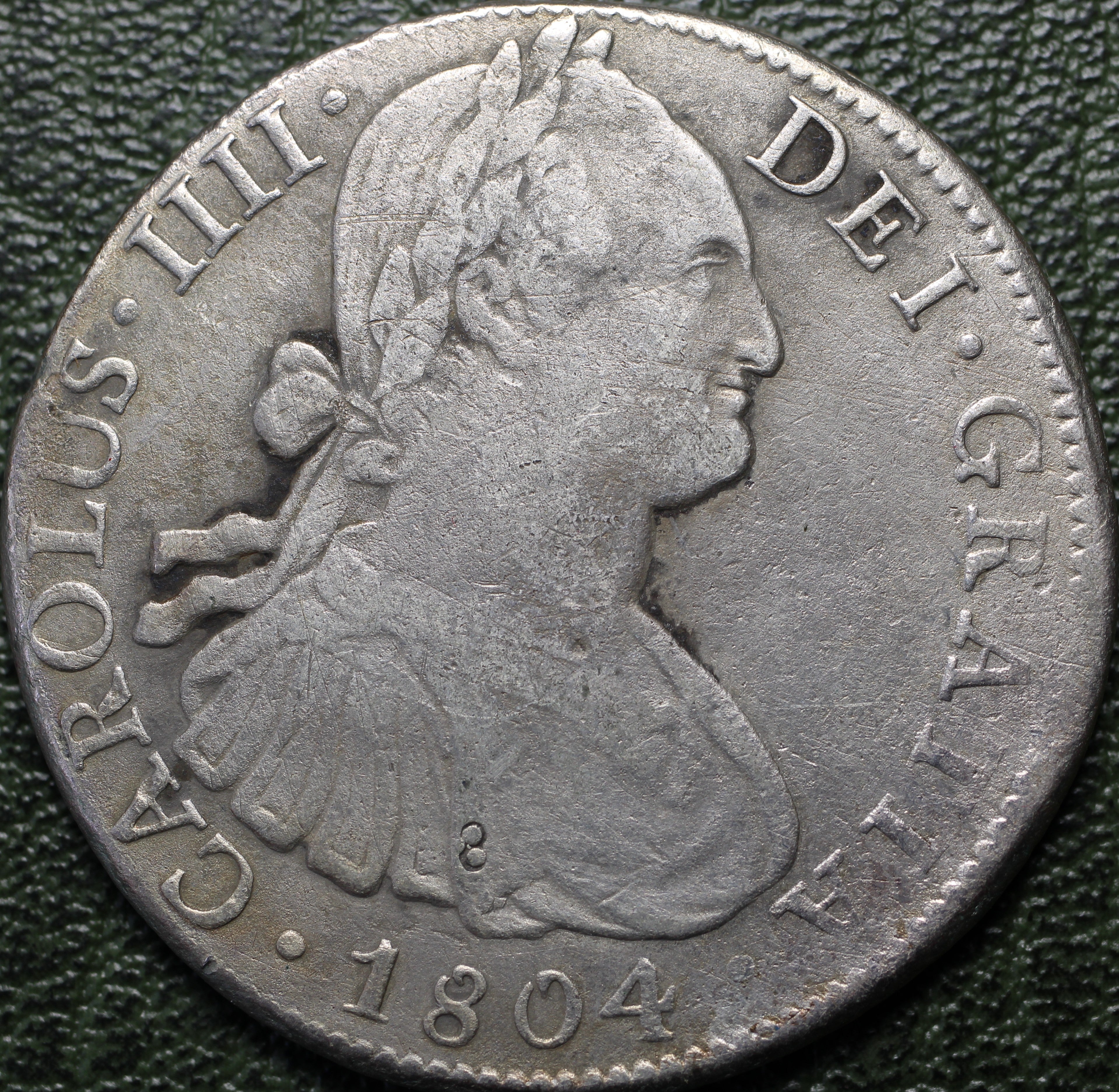 México 8 Reales 1804 Mo TH - Con Resellos Chinos