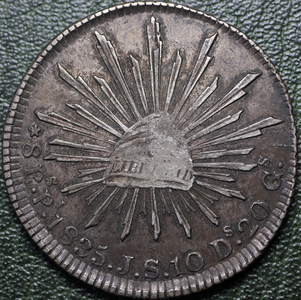 México 8 Reales 1835 Pi JS - (Ex-Bob "Swamperbob" Gurney)