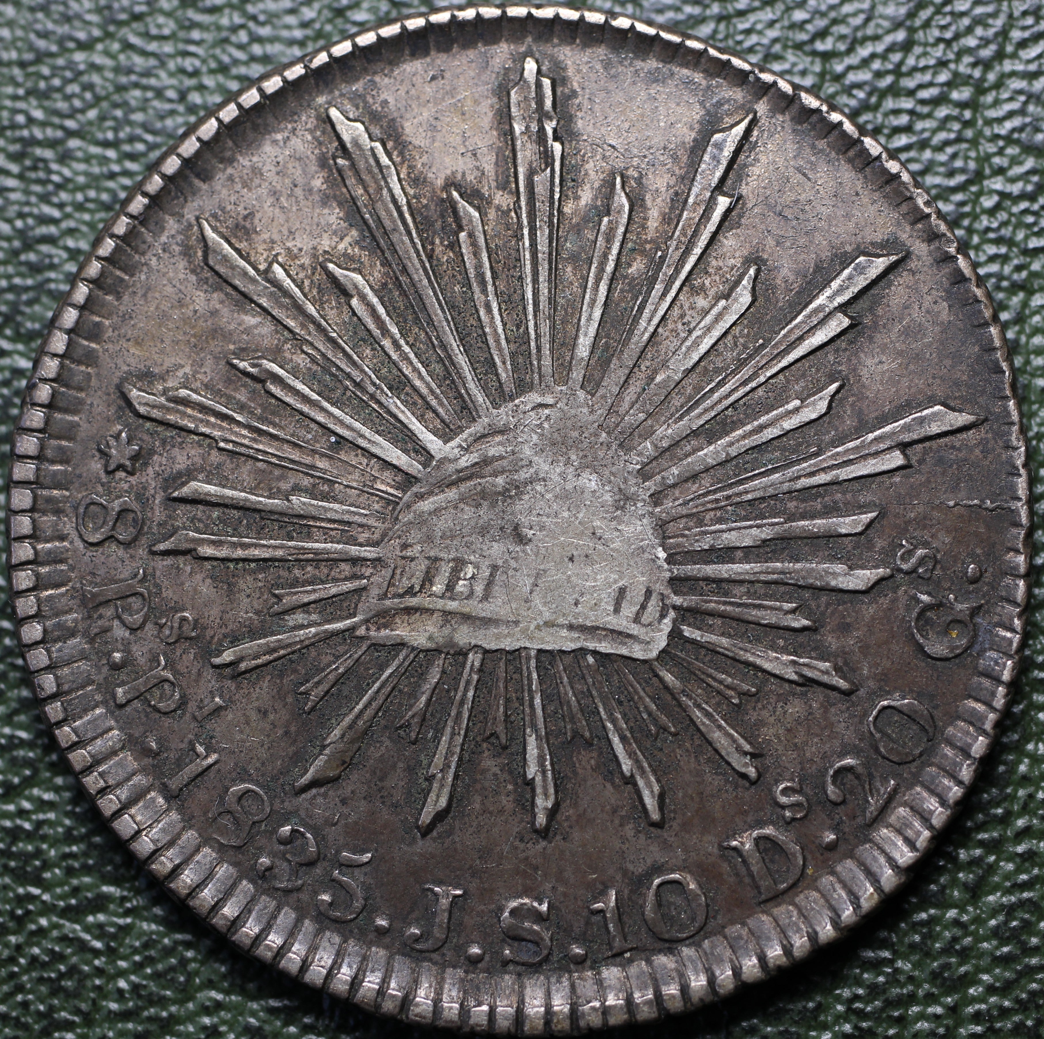 México 8 Reales 1835 Pi JS - (Ex-Bob "Swamperbob" Gurney)