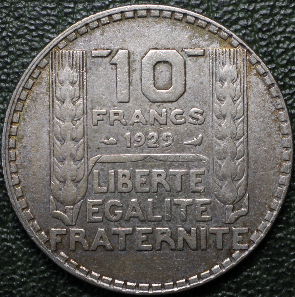 Francia 10 Francos 1929 - Tipo Turin - Plata
