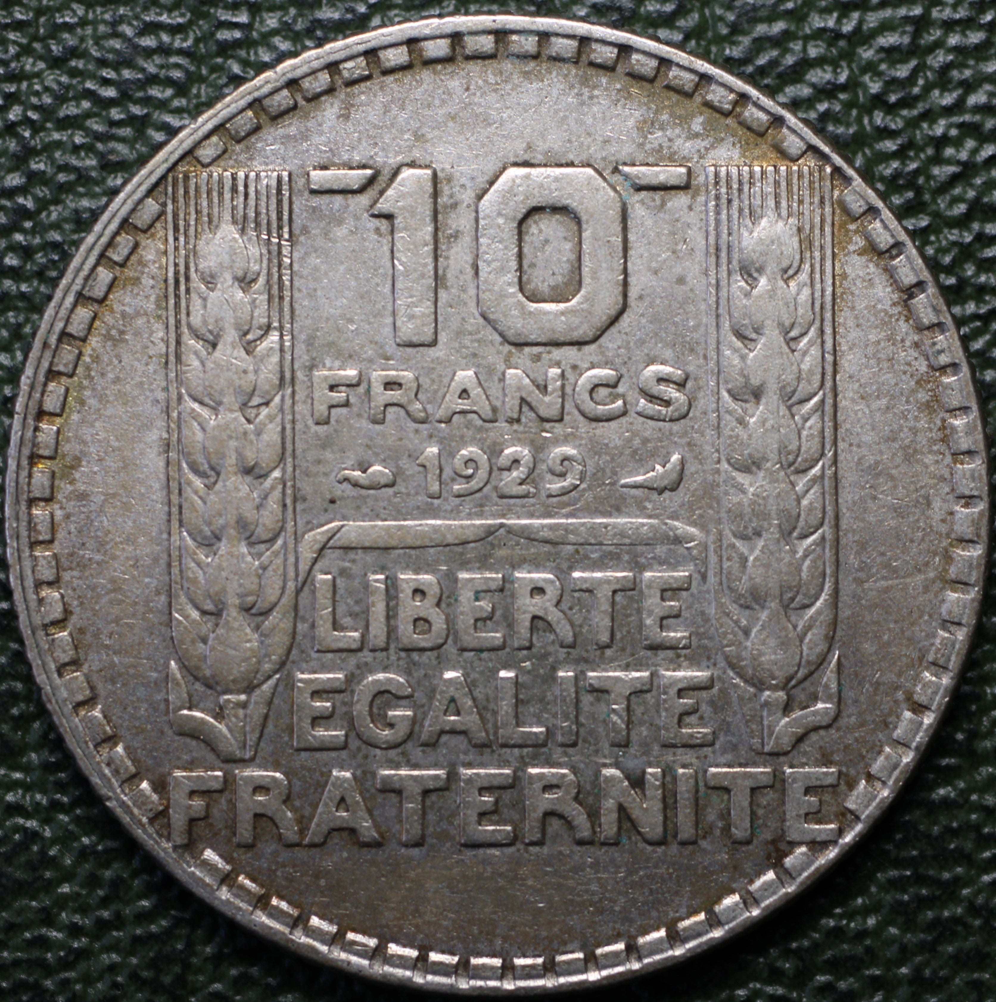 Francia 10 Francos 1929 - Tipo Turin - Plata