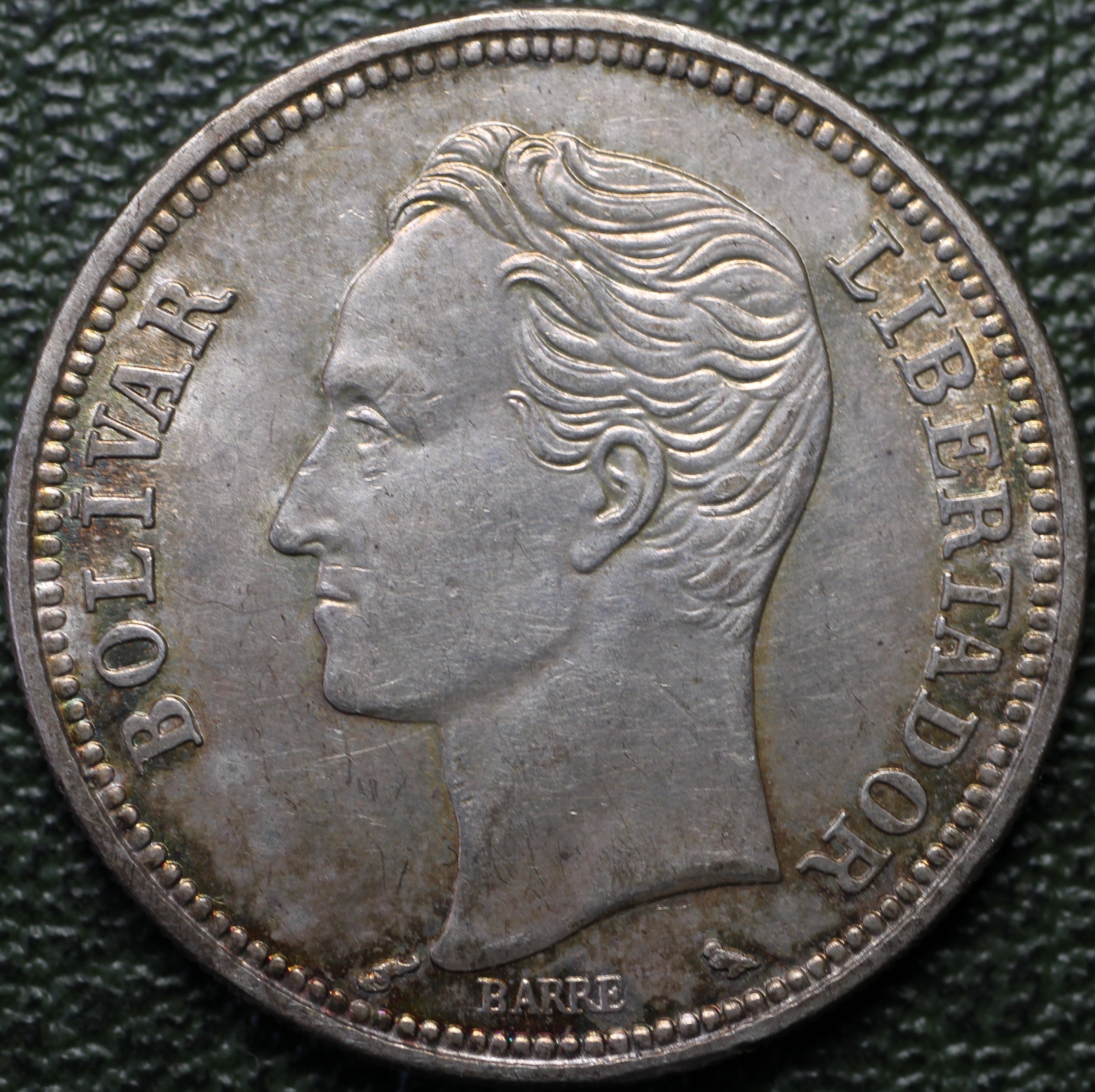 Venezuela 2 Bolívares 1960 - Simón Bolívar - Plata