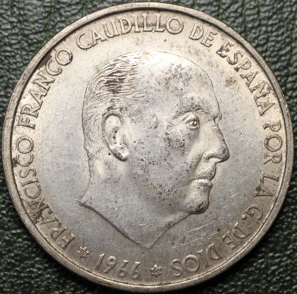España 100 Pesetas 1966 - Francisco Franco - Plata