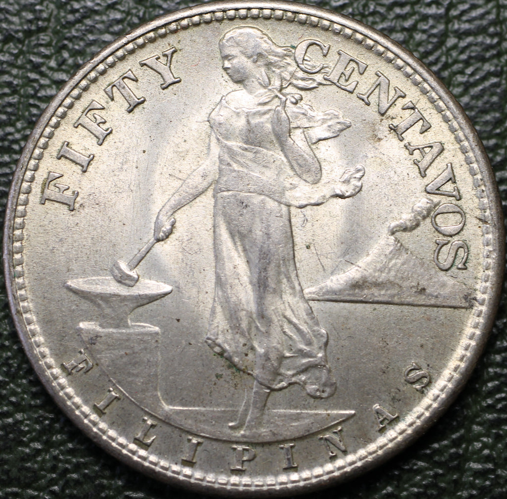 Filipinas 50 Centavos 1945 S - Ocupación EUA - Plata