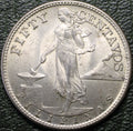 Filipinas 50 Centavos 1945 S - Ocupación EUA - Plata