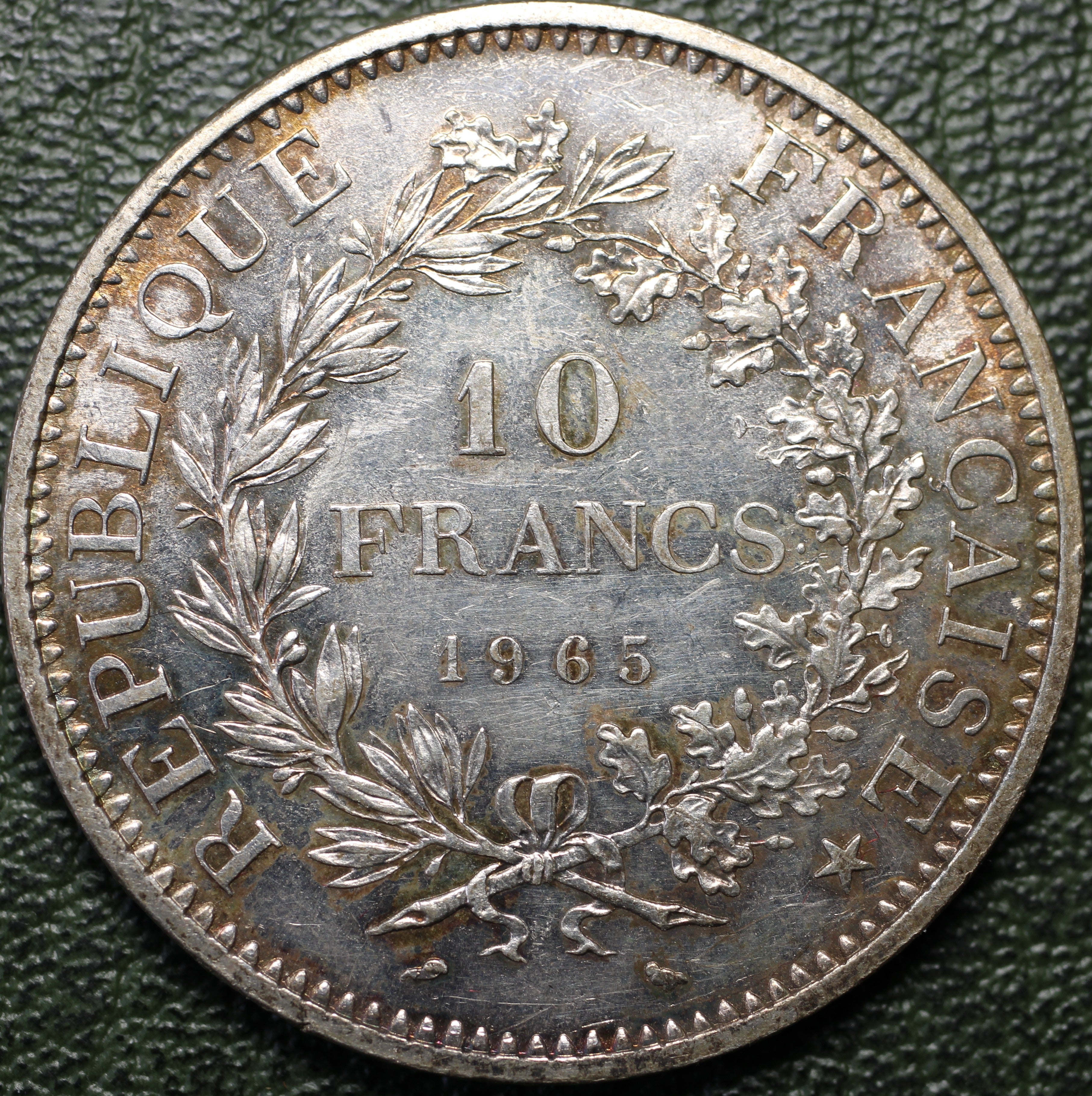 Francia 10 Francos 1965 - Tipo Hércules - Plata