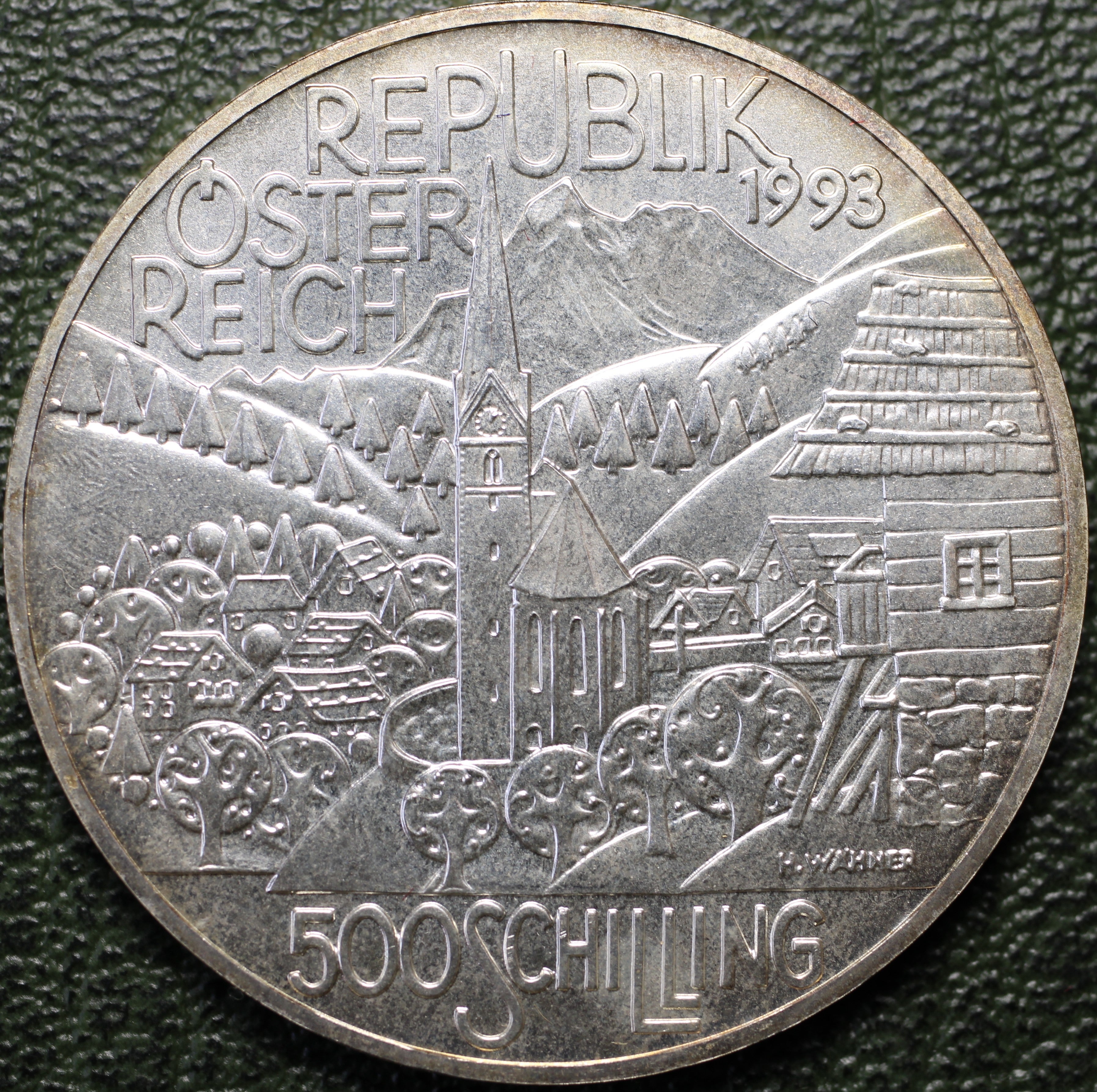 Austria 500 Schilling 1993 - Región de los Alpes - Plata