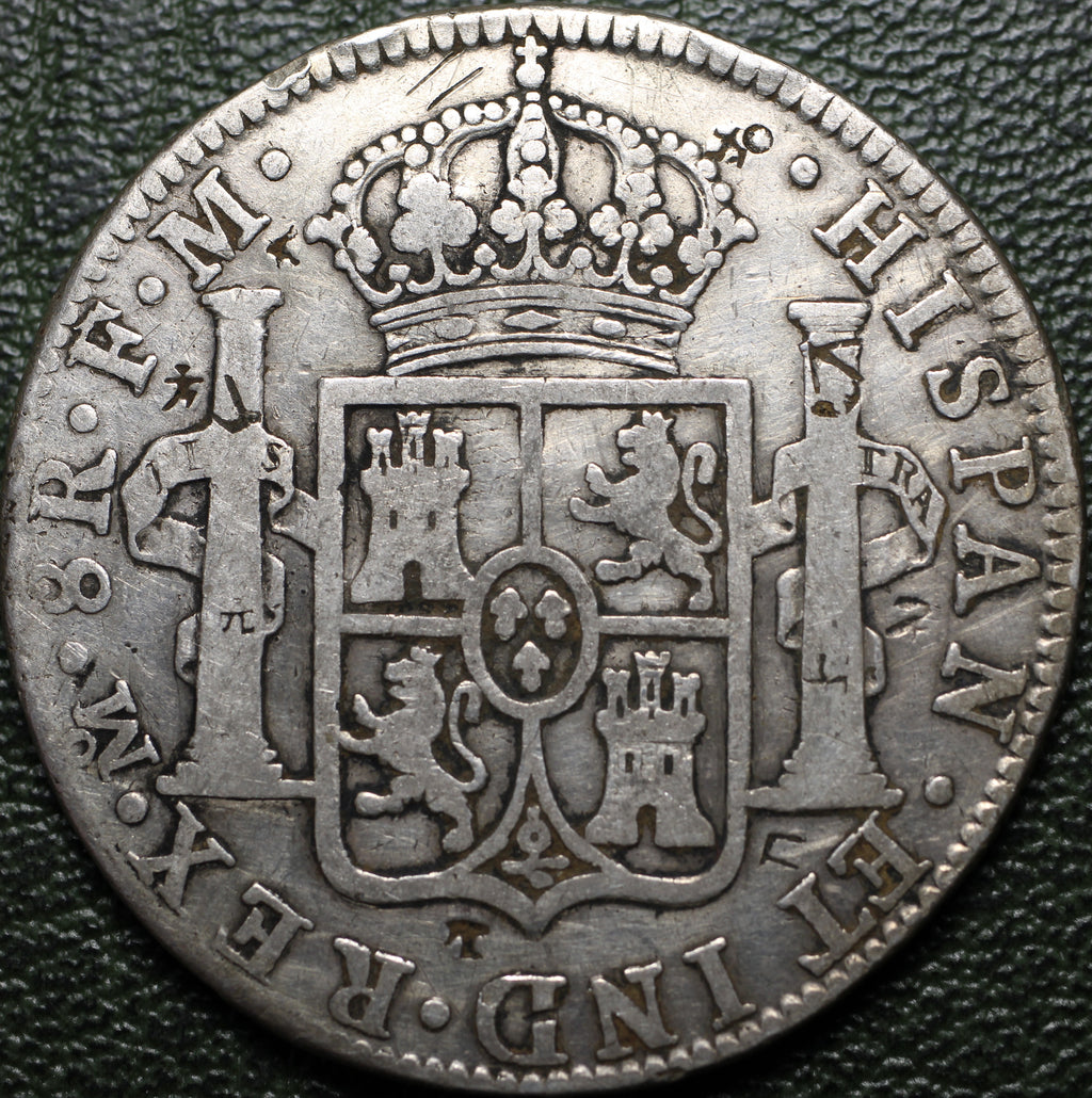 México 8 Reales 1786 Mo FM - Carlos III (Chopmarked)