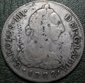 Bolivia 8 Reales 1777 Potosí PR - Carlos III (Chopmarked)
