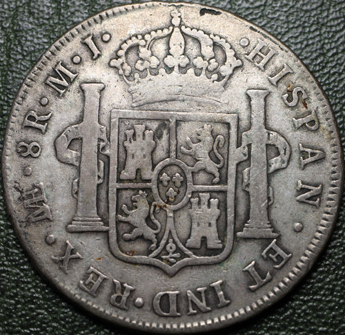 Bolivia 8 Reales 1777 Potosí PR - Carlos III (Chopmarked)