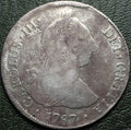 Bolivia 8 Reales 1787 Potosí PR - Carlos III (Chopmarked)