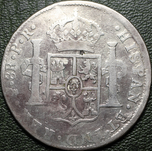 Bolivia 8 Reales 1787 Potosí PR - Carlos III (Chopmarked)