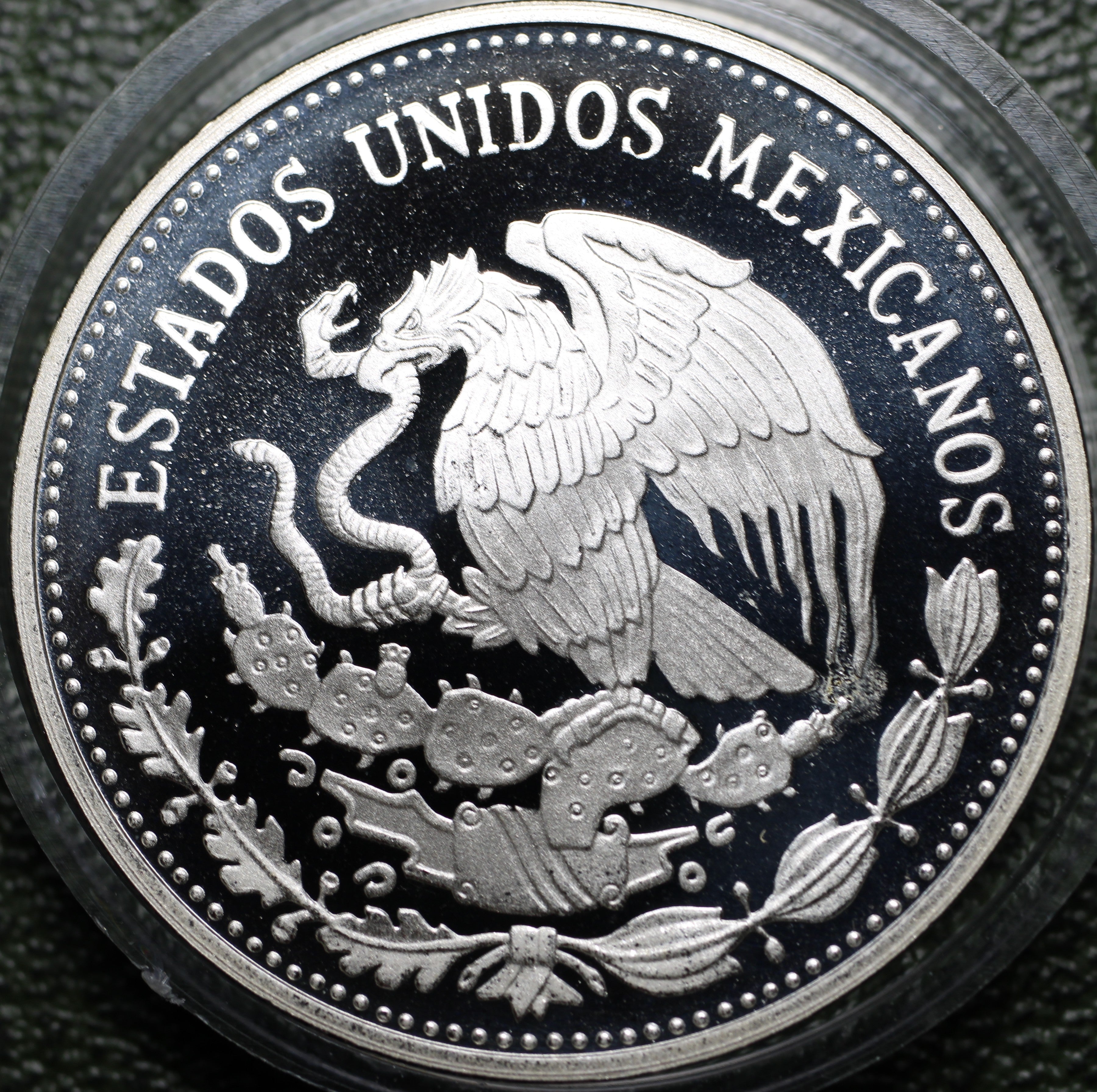 México $50 Pesos 1986 Mundial Futbol - 1/2 Oz Plata (Proof)