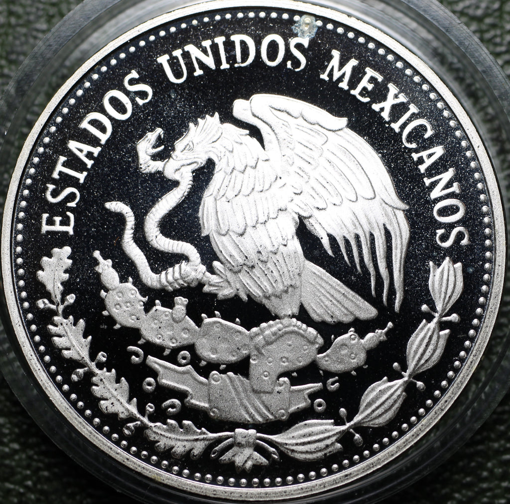 $50 Pesos 1986 Mundial Fútbol 1/2 Oz Plata Proof