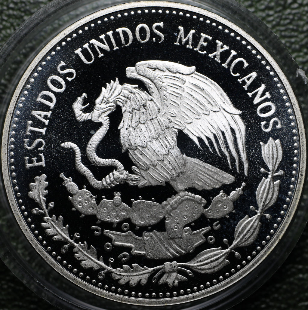 $50 Pesos 1985 Mundial Fútbol 1/2 Oz Plata Proof