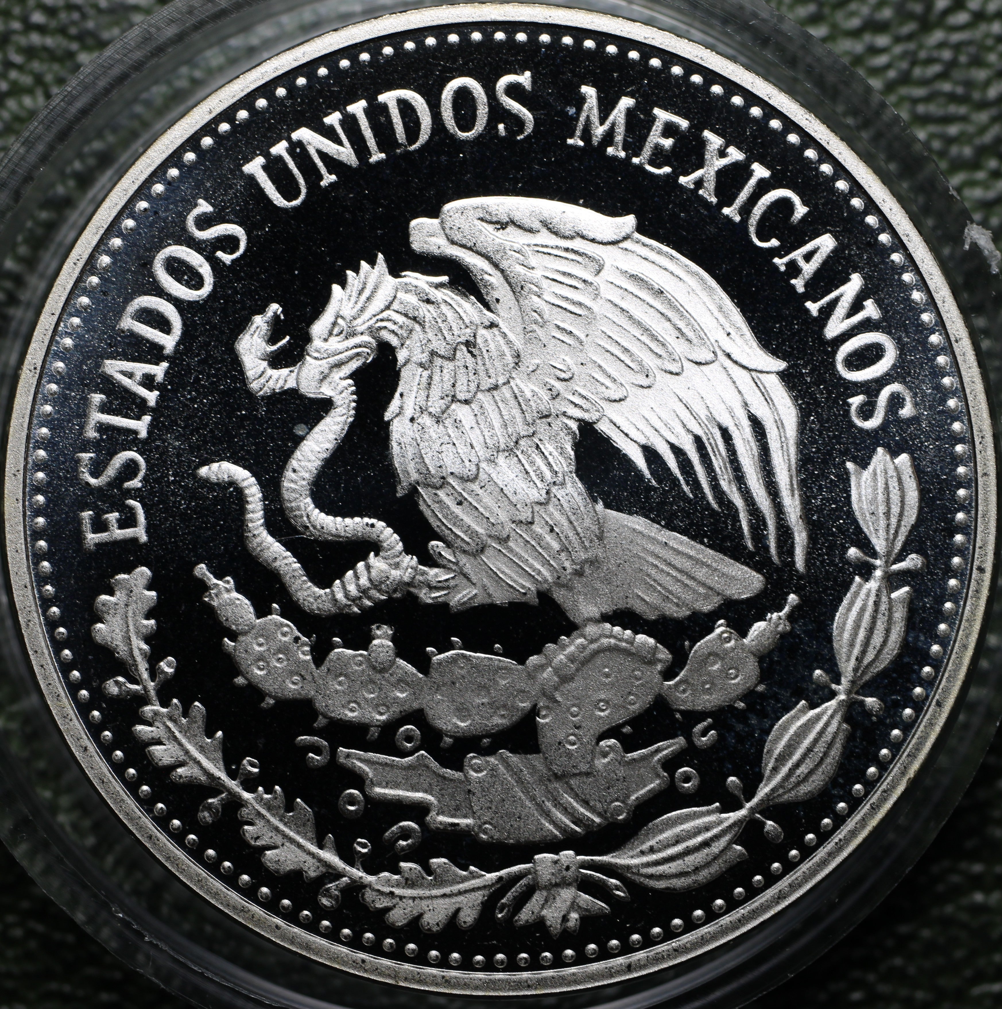 $50 Pesos 1985 Mundial Fútbol 1/2 Oz Plata Proof