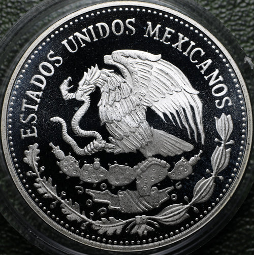 $50 Pesos 1985 Mundial Fútbol 1/2 Oz Plata Proof