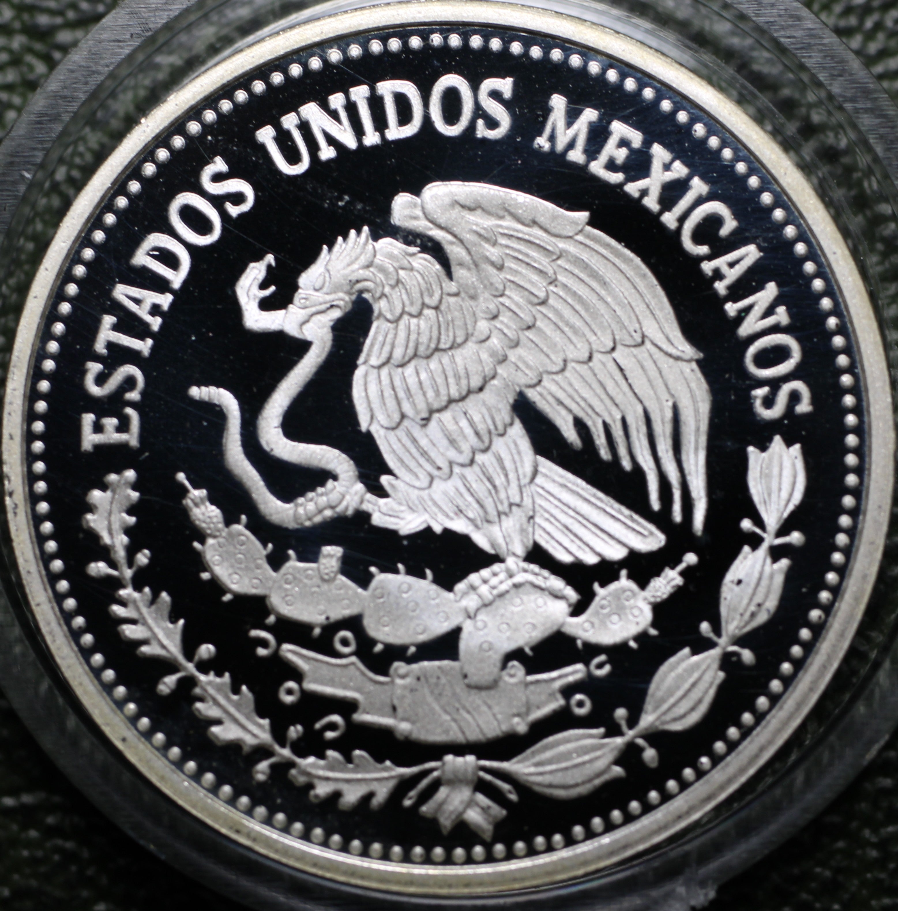 $25 Pesos 1985 Mundial Fútbol Plata Proof