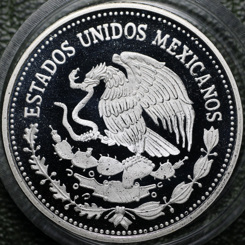 $25 Pesos 1985 Mundial Fútbol Plata Proof