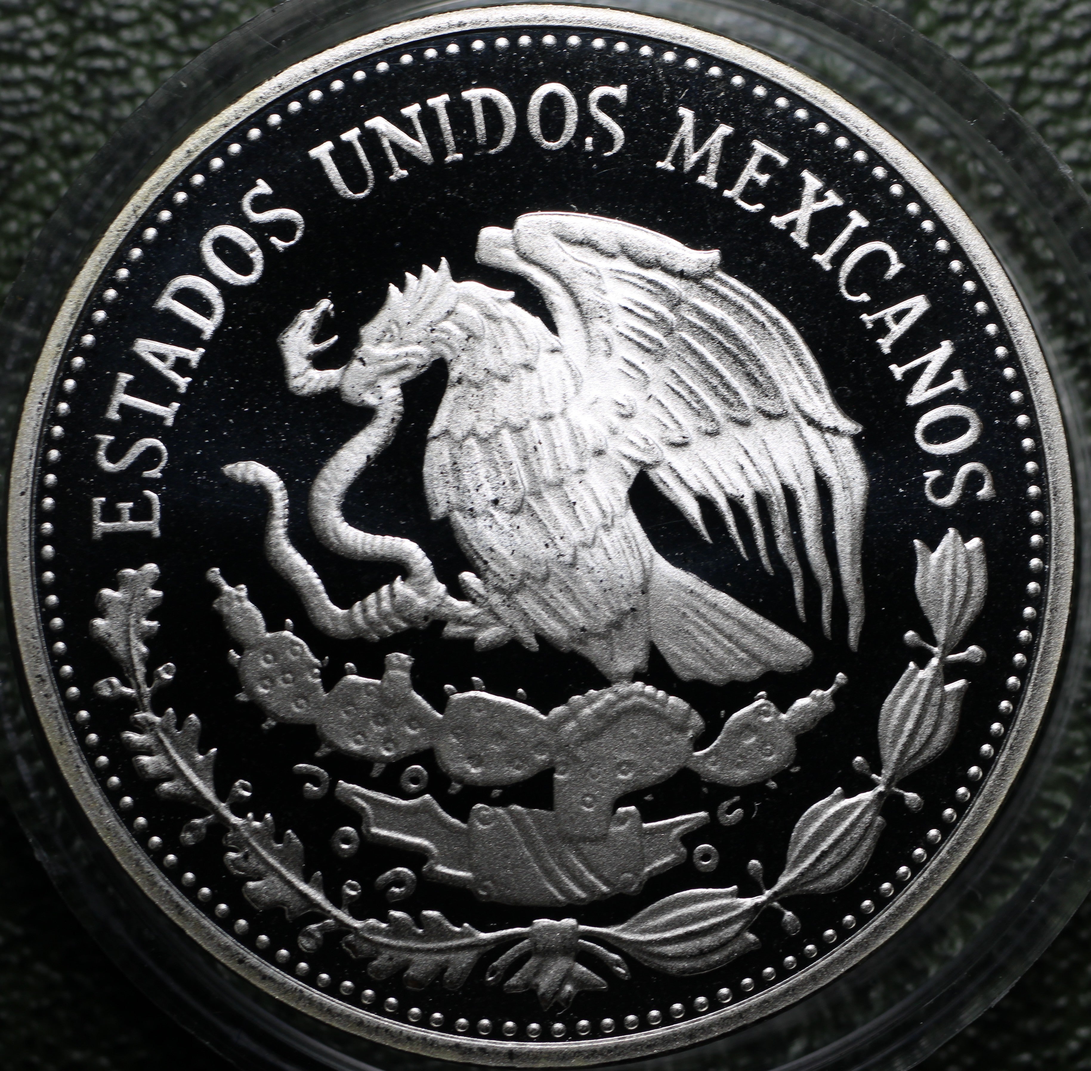 $50 Pesos 1985 Mundial Fútbol 1/2 Oz Plata Proof