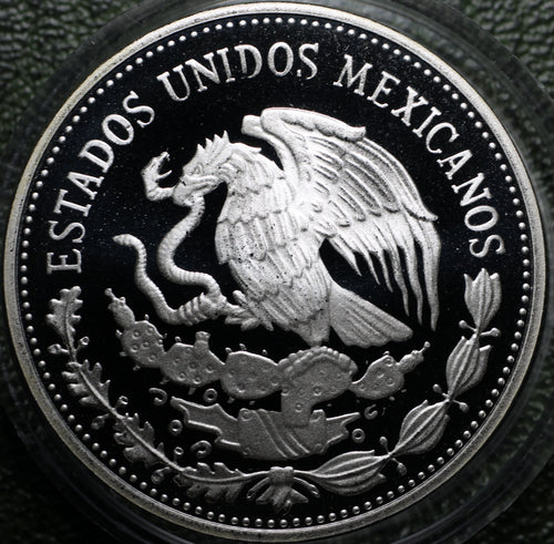 $50 Pesos 1985 Mundial Fútbol 1/2 Oz Plata Proof