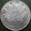 México Plata 8 Reales 1882 Zs JS Resplandor