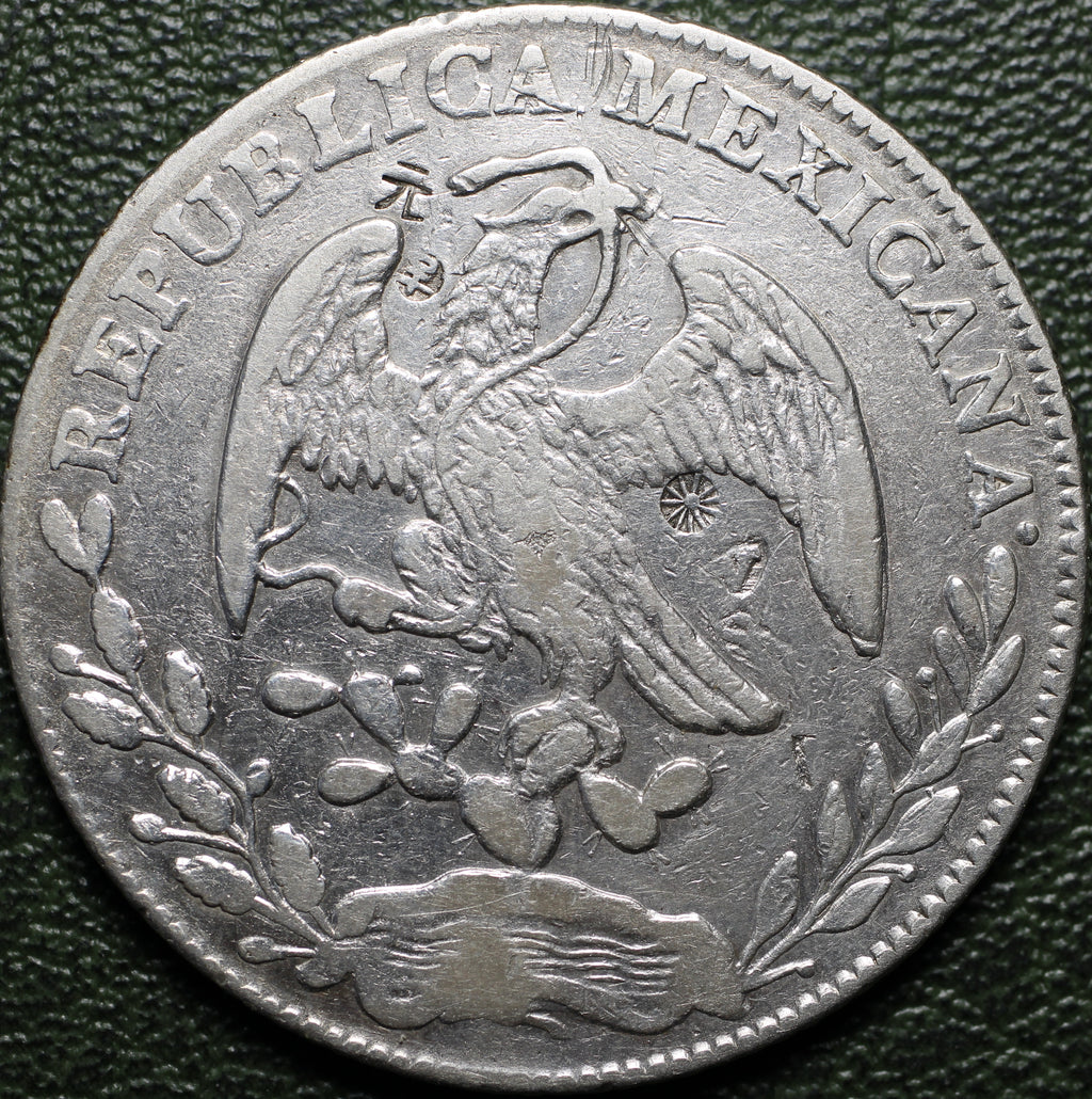México Plata 8 Reales 1882 Zs JS Resplandor