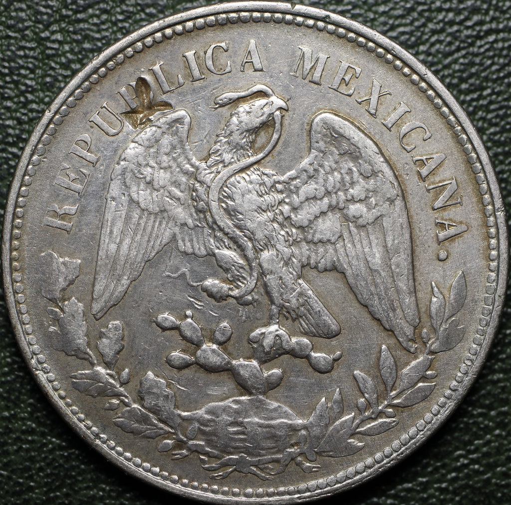 México Plata 1 Peso 1902 Mo AM Resplandor Fuerte