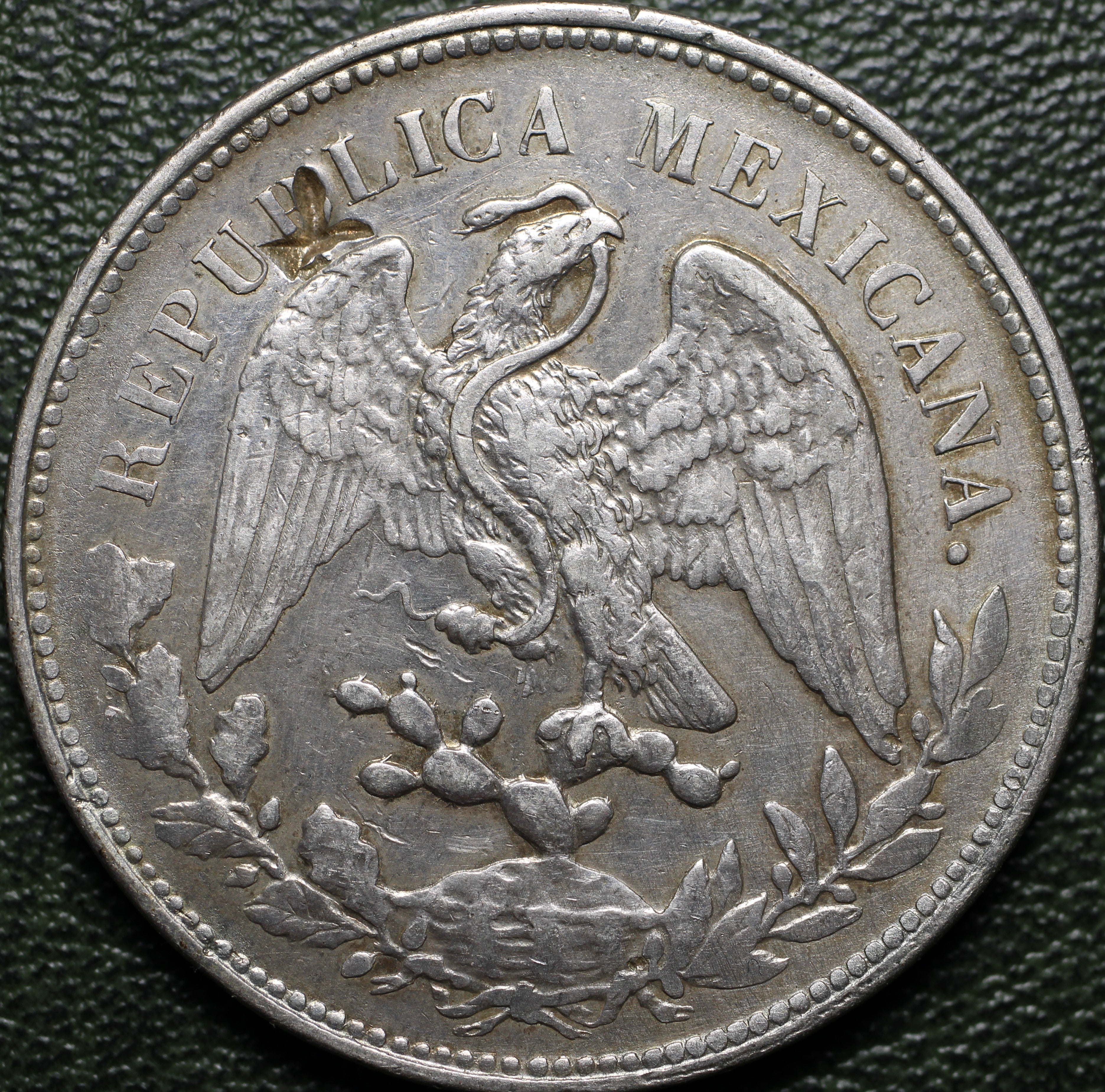 México Plata 1 Peso 1902 Mo AM Resplandor Fuerte