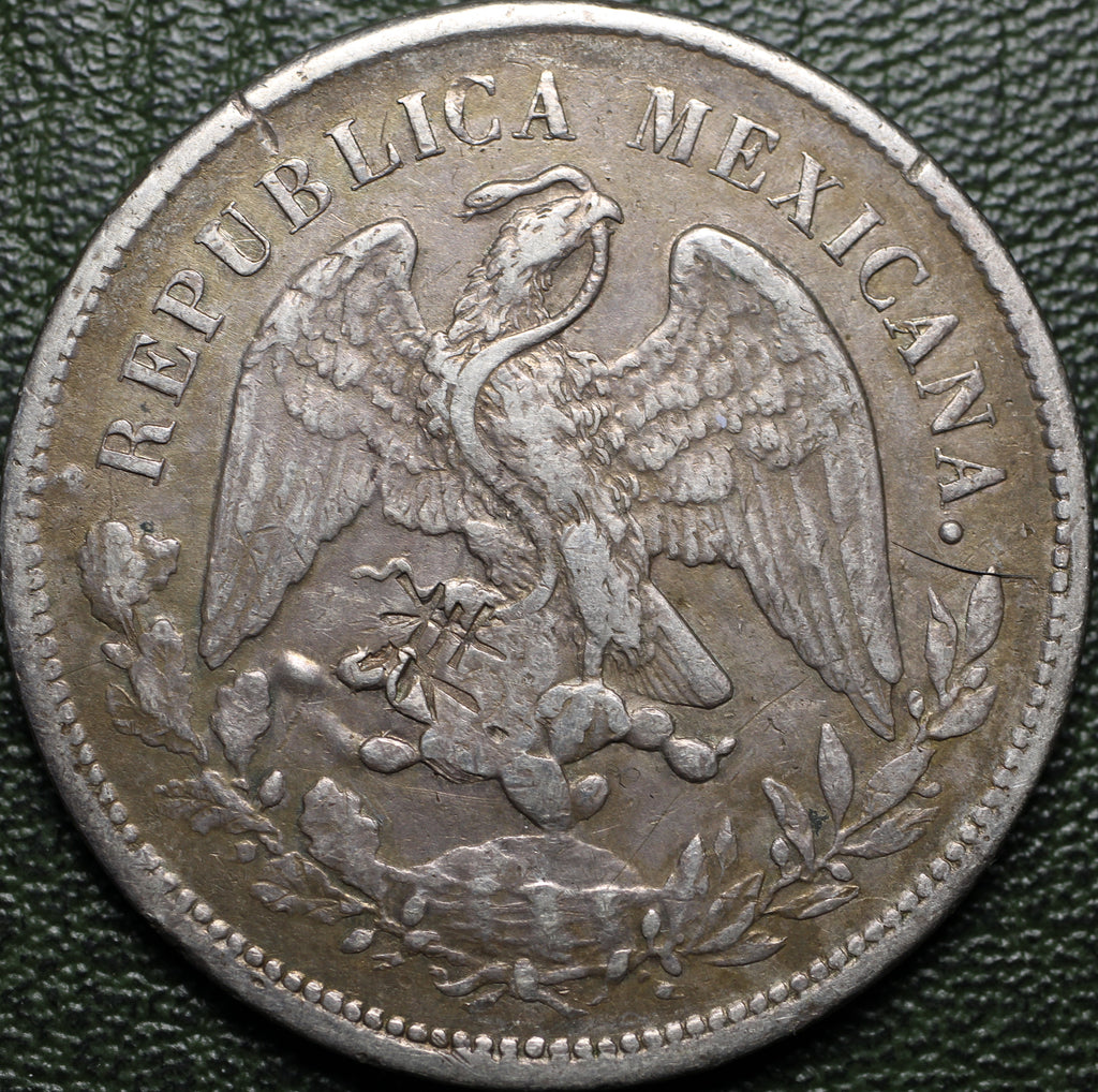 México Plata 1 Peso 1898 Zs FZ Resplandor Fuerte