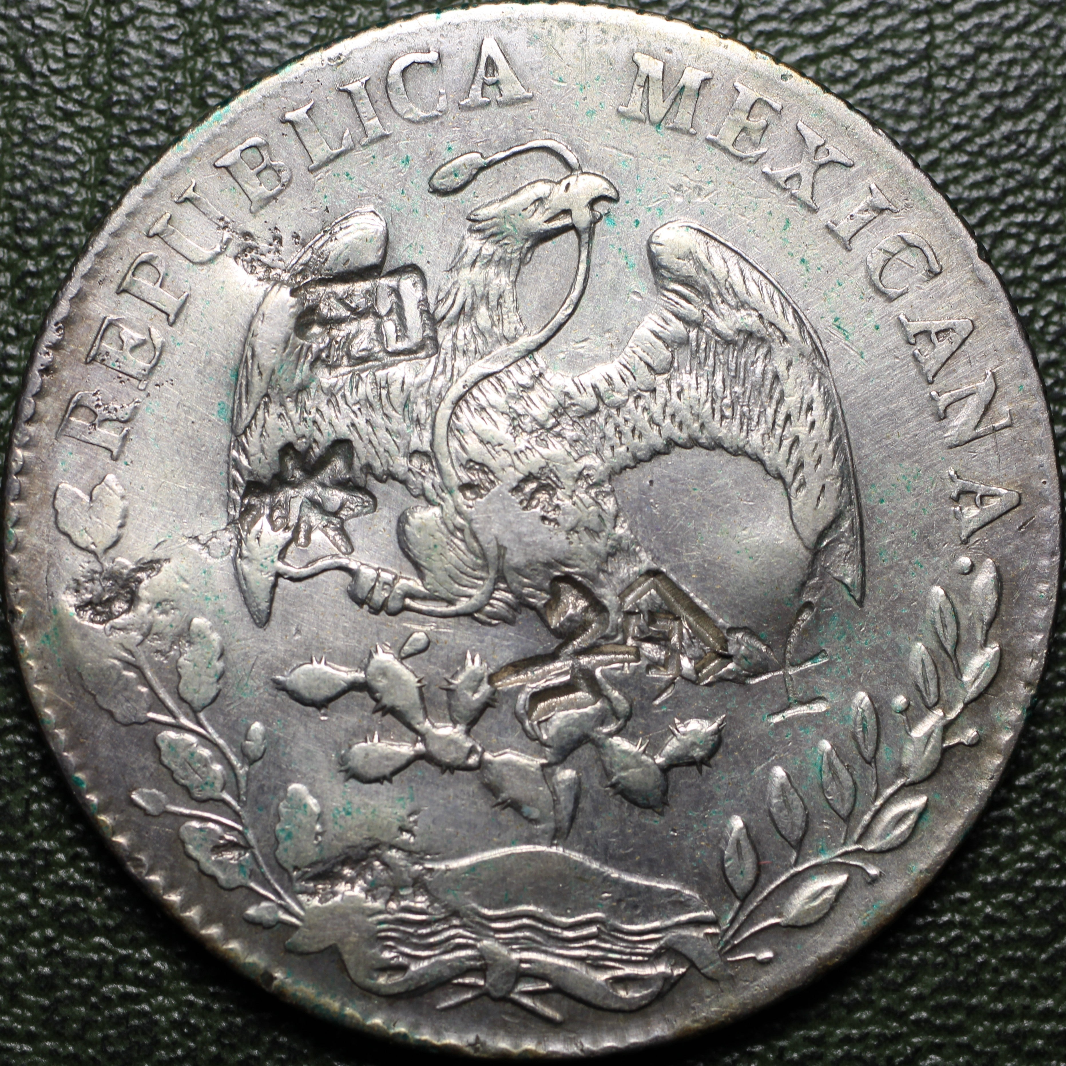 México Plata 8 Reales 1883 Zs JS Resplandor