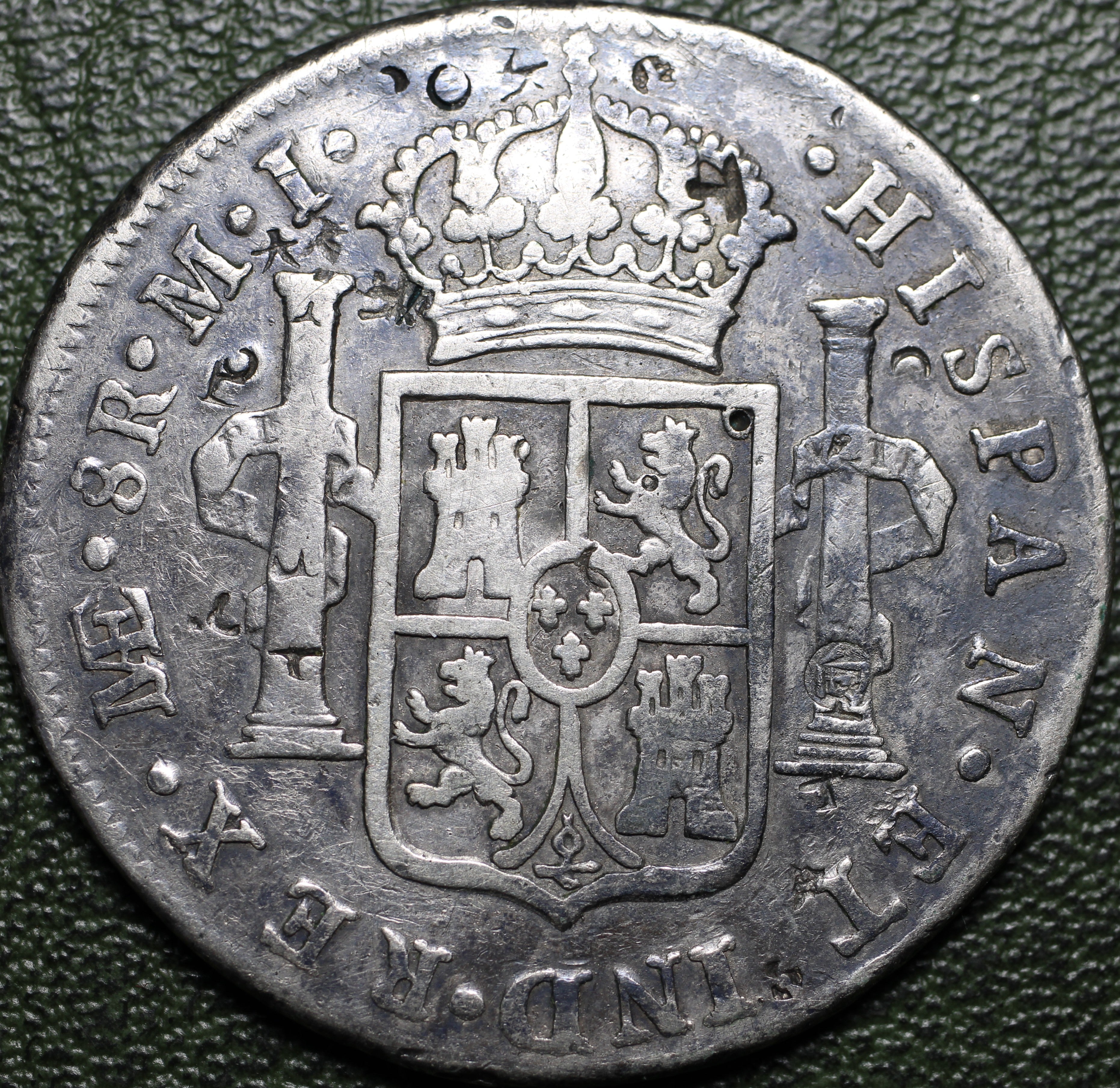 Potosí Plata 8 Reales 1786 PR Carlos III Busto