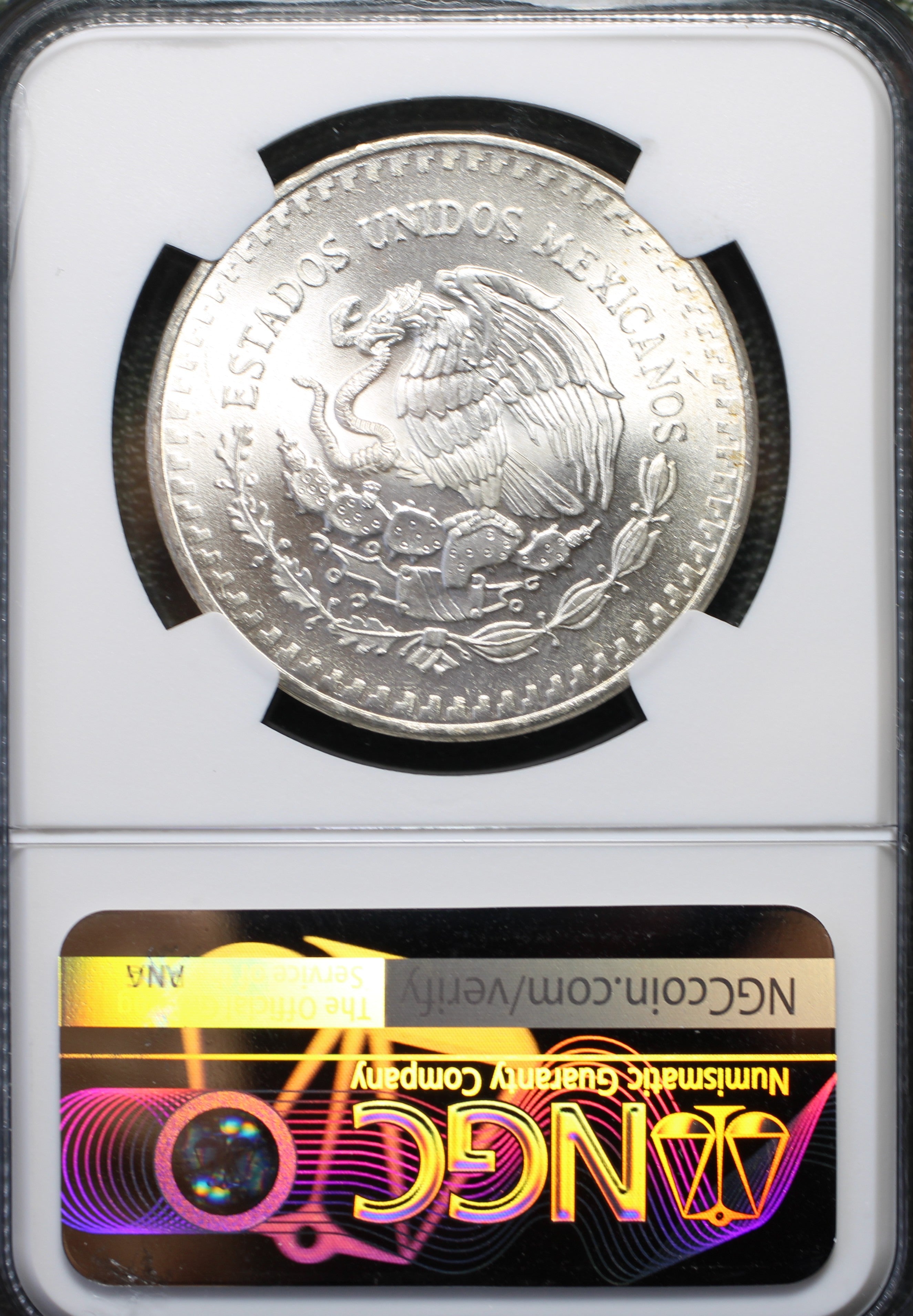 México Plata 1 Onza Libertad 1982 Mo NGC MS66