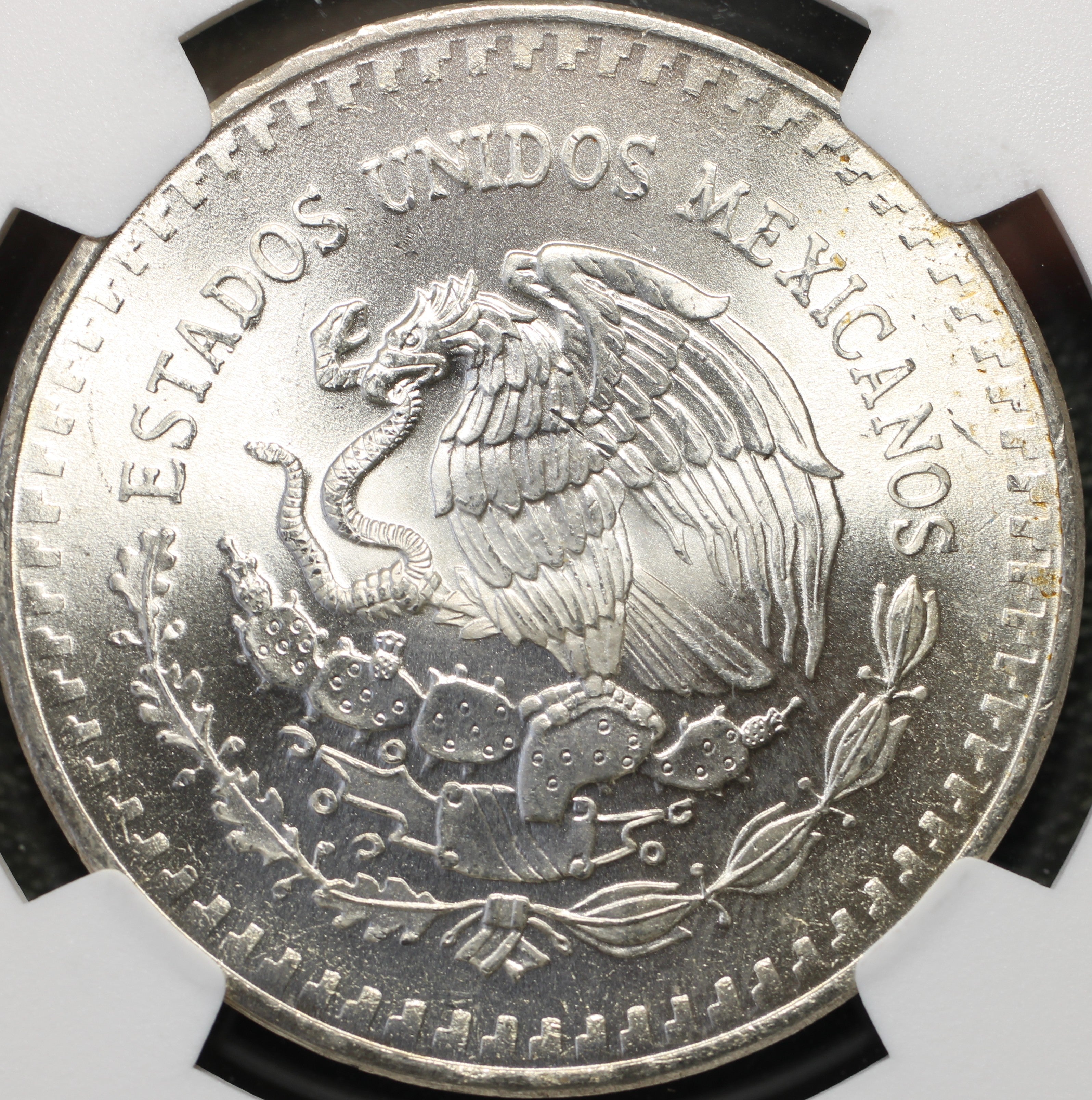 México Plata 1 Onza Libertad 1982 Mo NGC MS66