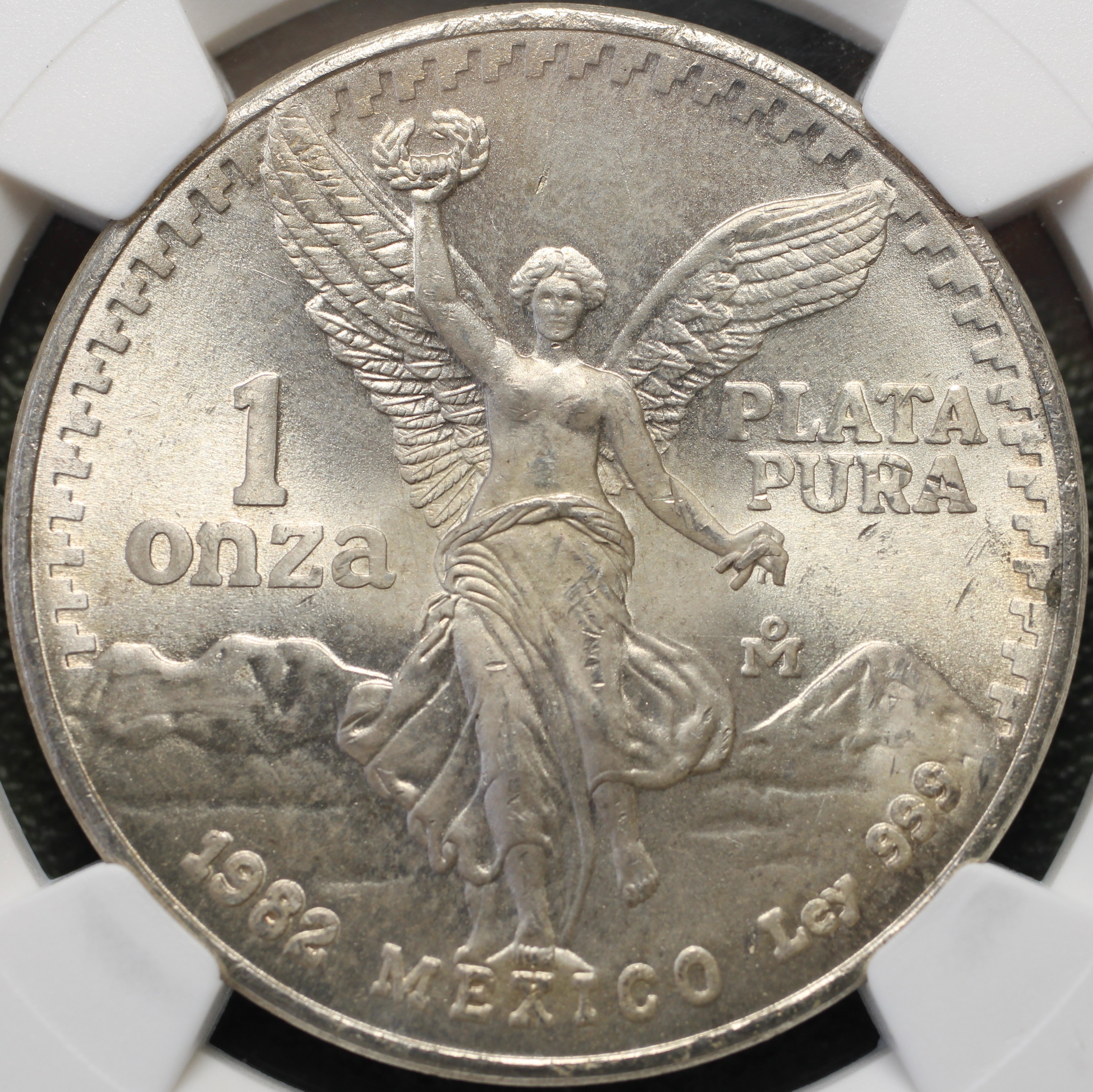 México Plata 1 Onza Libertad 1982 Mo NGC MS66