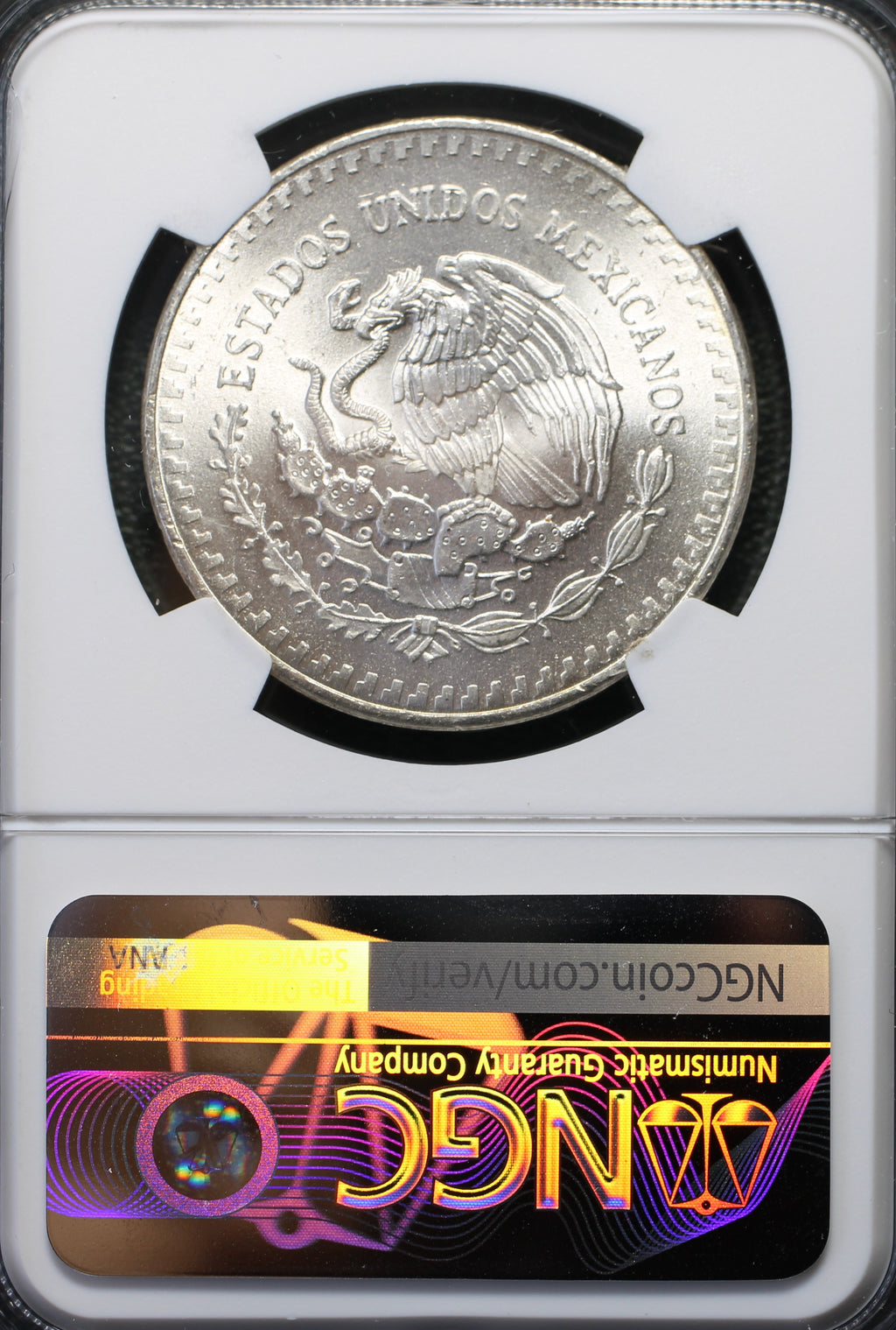 México Plata 1 Onza Libertad 1982 Mo NGC MS65