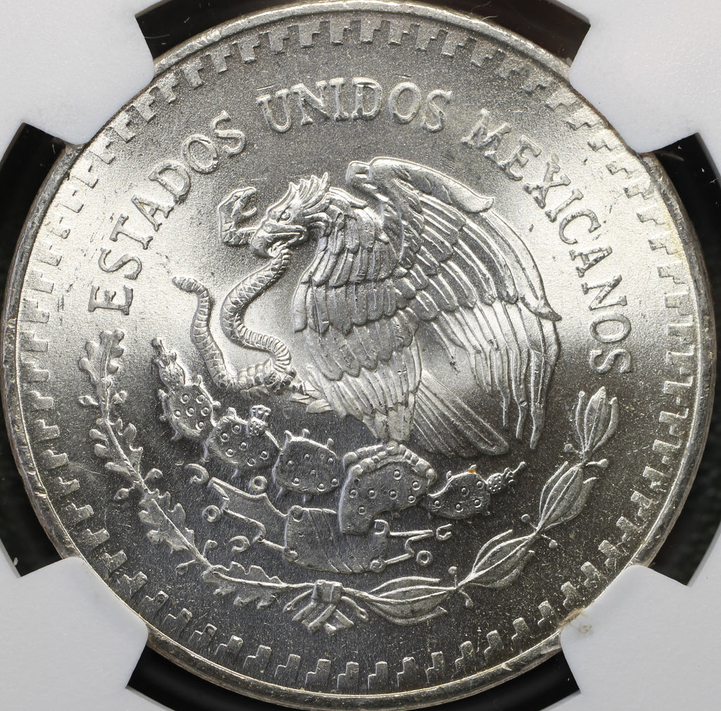 México Plata 1 Onza Libertad 1982 Mo NGC MS65