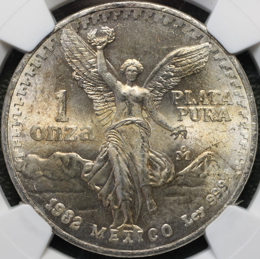 México Plata 1 Onza Libertad 1982 Mo NGC MS65