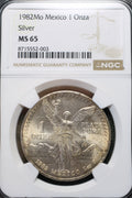 México Plata 1 Onza Libertad 1982 Mo NGC MS65