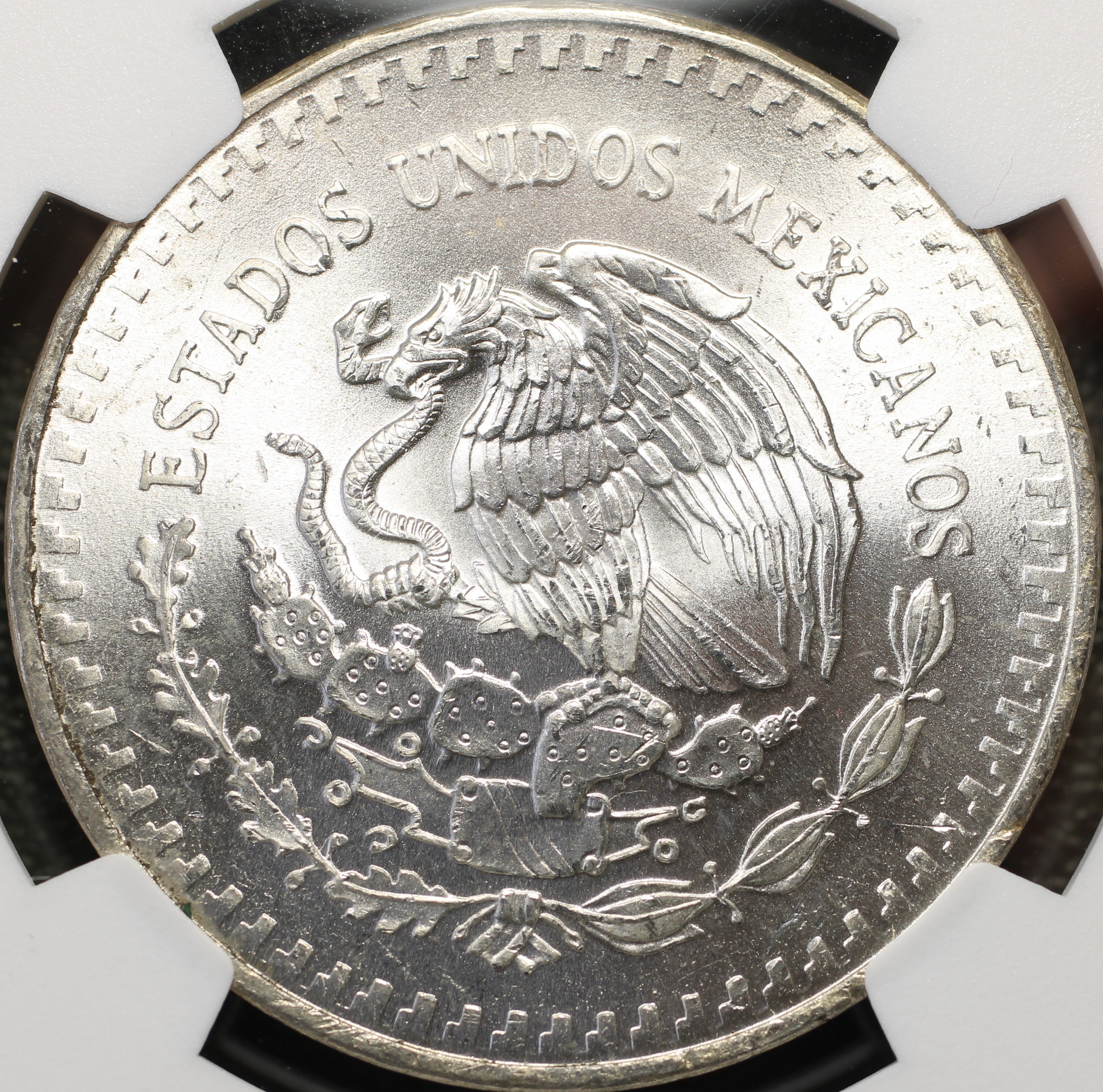 México Plata 1 Onza Libertad 1982 Mo NGC MS65