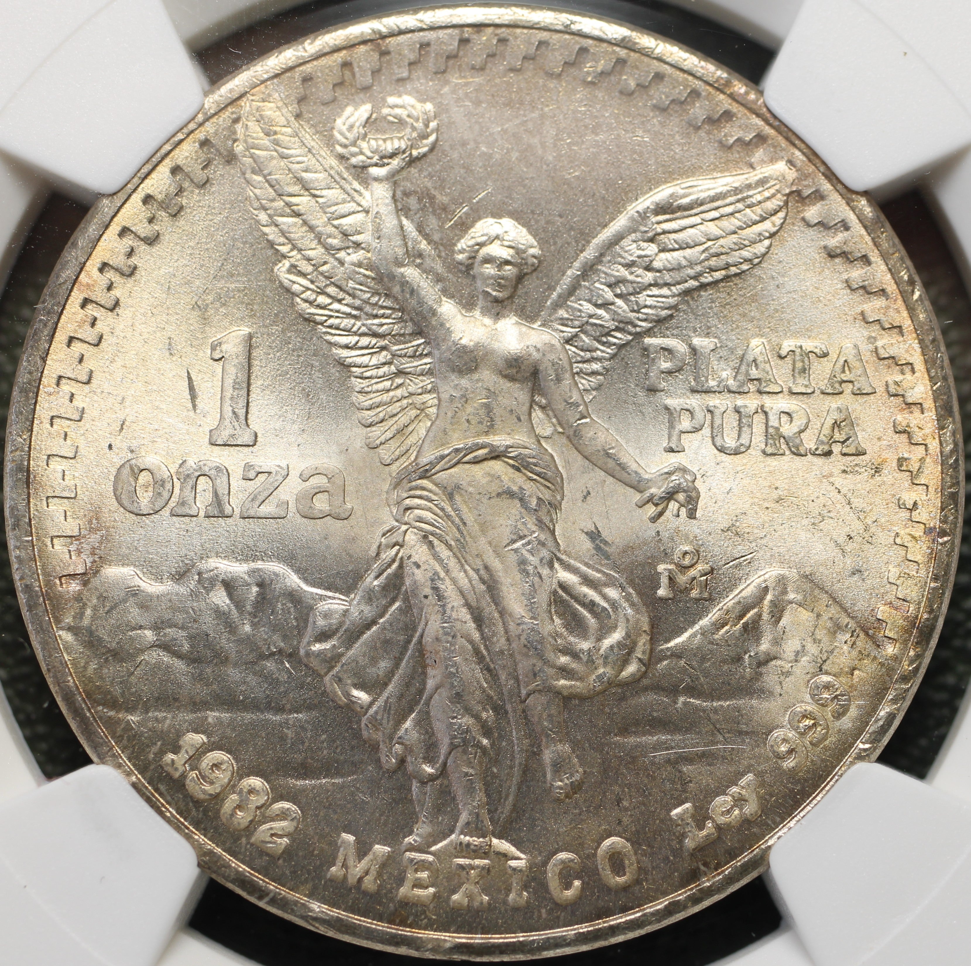 México Plata 1 Onza Libertad 1982 Mo NGC MS65