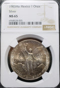 México Plata 1 Onza Libertad 1983 Mo NGC MS65